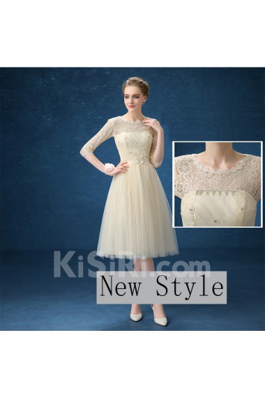 Tulle Tea-length A-line Dress