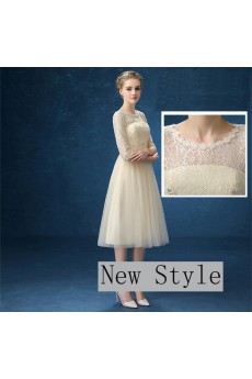 Tulle Tea-length A-line Dress