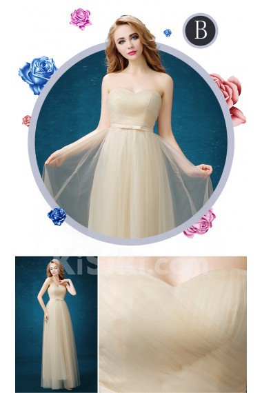 Tulle Floor Length A-line Dress