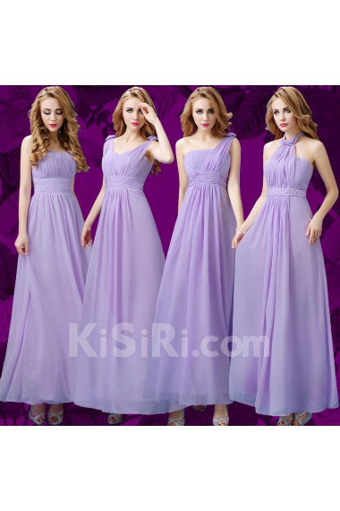 Chiffon Floor Length A-line Dress