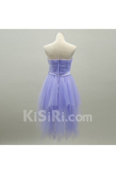 Tulle Short/Minin Sweetheart Sleeveless A-line Dress with Bow