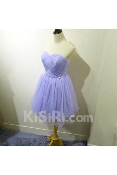 Tulle Short/Minin Sweetheart Sleeveless Ball Gown Dress with Rhinestone