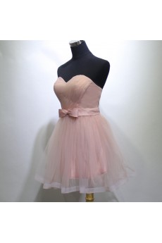 Tulle, Satin Short/Minin Sweetheart Sleeveless Ball Gown Dress