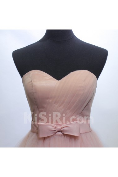 Tulle, Satin Short/Minin Sweetheart Sleeveless Ball Gown Dress