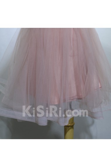 Tulle, Satin Short/Minin Sweetheart Sleeveless Ball Gown Dress