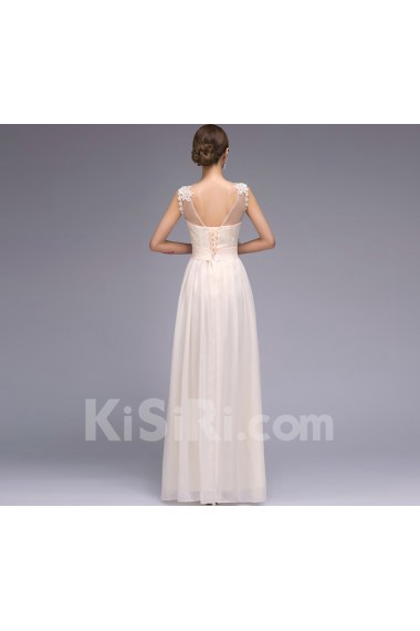 Tulle, Satin Floor Length A-line Dress