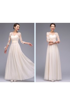 Tulle, Satin Floor Length A-line Dress