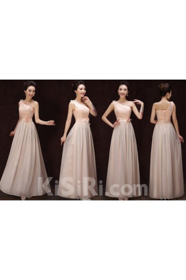 Chiffon Floor Length Sleeveless A-line Dress