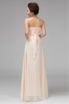 Lace, Chiffon Floor Length A-line Dress