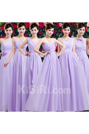 Chiffon Floor Length A-line Dress