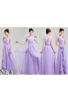 Chiffon Floor Length A-line Dress