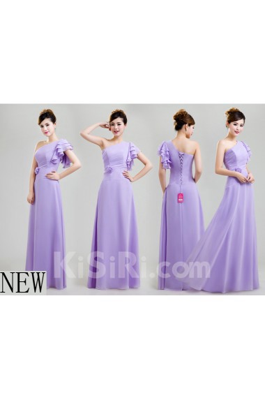 Chiffon Floor Length A-line Dress