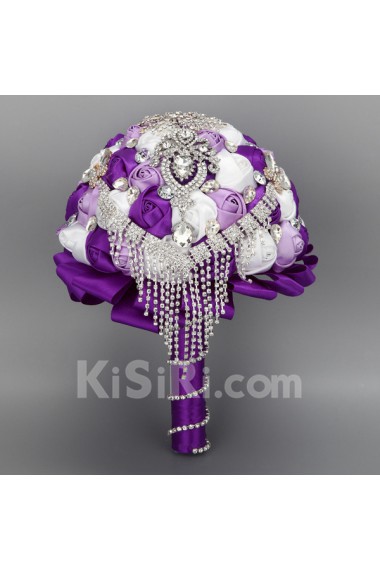 Top Quality Round Shape Wedding Bridal Bouquet with Ribbons