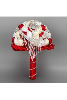 Top Quality Round Shape Wedding Bridal Bouquet with Ribbons