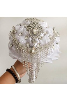 Top Quality Round Shape Wedding Bridal Bouquet with Rhinestones