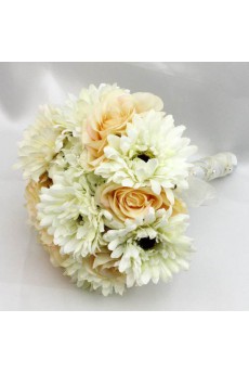 Vivid Romantic Ivory And White Wedding Bridal Bouquet