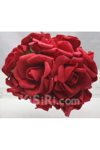 PE Red Rose Wedding Bridal Bouquet