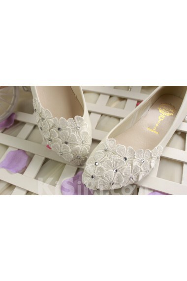 Handmade Lace Rhinestone Wedding Shoes