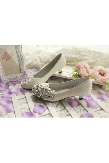 Handmade Lace Rhinestone Wedding Shoes