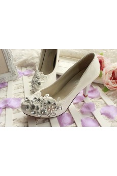 Handmade Lace Rhinestone Wedding Shoes