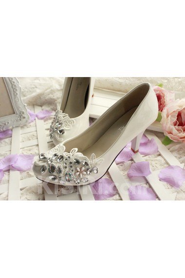 Handmade Lace Rhinestone Wedding Shoes