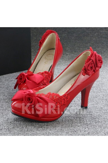 Handmade Lace Flowers Wedding Shoes