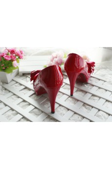 Handmade Bow Wedding Shoes with Rhinestone