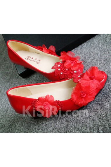 Handmade Bow Wedding Shoes with Rhinestone