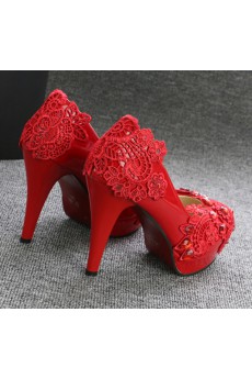 Handmade Lace Rhinestone Wedding Shoes