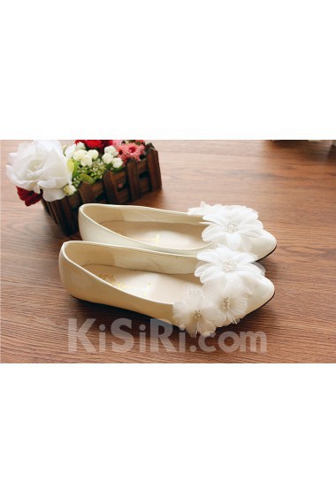 Handmade Lace Flowers Wedding Shoes