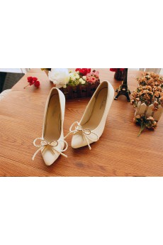 Handmade Lace Bow Wedding Shoes