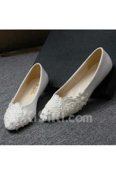 Handmade Lace Flowers Wedding Shoes