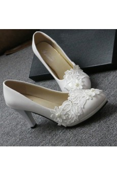 Handmade Lace Flowers Wedding Shoes