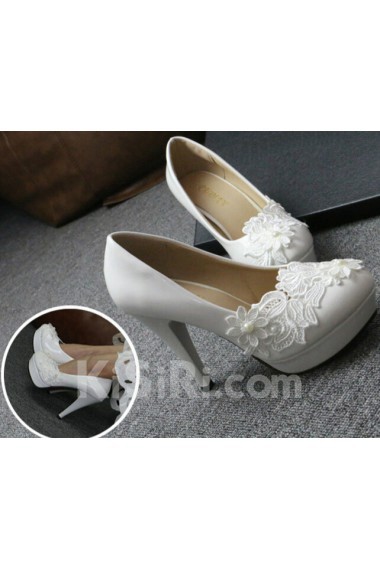 Handmade Lace Flowers Wedding Shoes