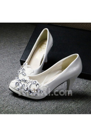 Handmade Lace Flowers Wedding Shoes with Rhinestone