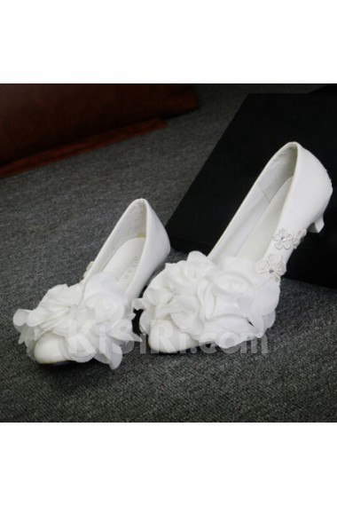 Handmade Lace Bow Wedding Shoes