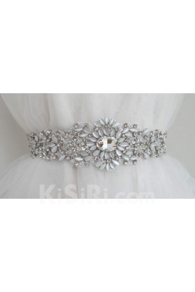 Handmade Rhinestone Wedding Sash