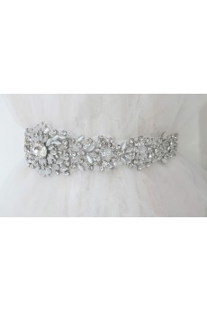 Handmade Rhinestone Wedding Sash