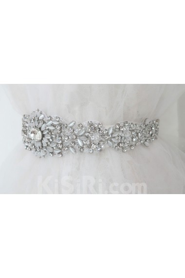 Handmade Rhinestone Wedding Sash