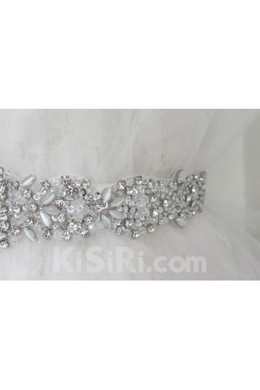 Handmade Rhinestone Wedding Sash