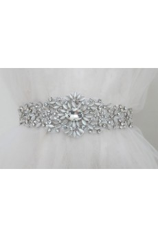 Handmade Rhinestone Wedding Sash