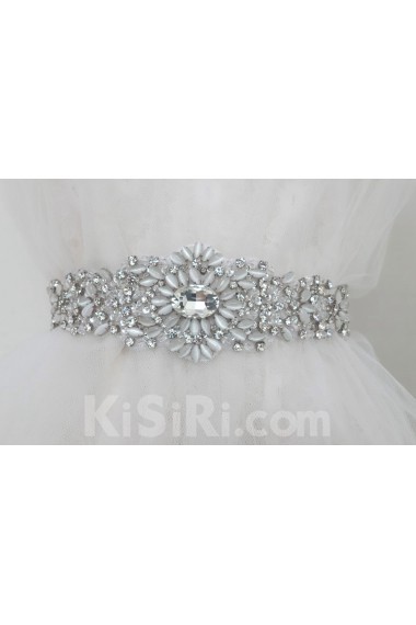 Handmade Rhinestone Wedding Sash