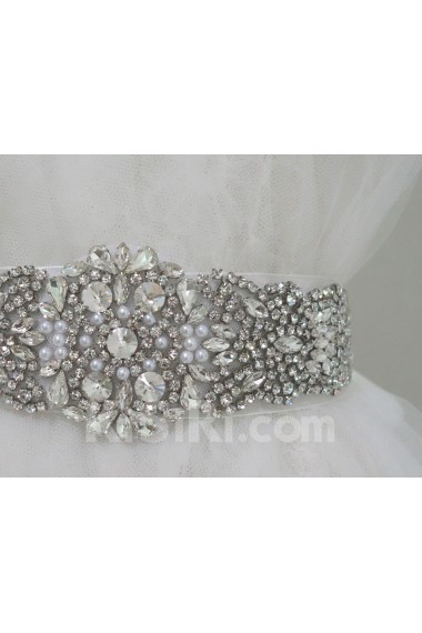 Handmade Rhinestone Wedding Sash