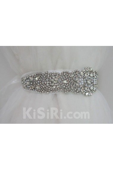 Handmade Rhinestone Wedding Sash