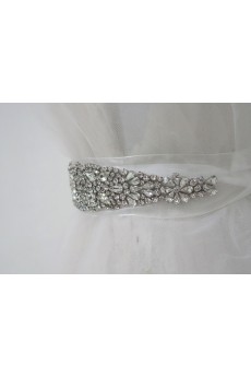 Handmade Rhinestone Wedding Sash