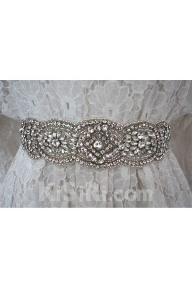 Handmade Rhinestone Wedding Sash