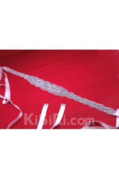 Handmade Rhinestone Wedding Sash