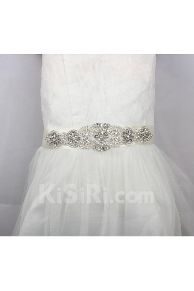 Handmade Rhinestone Wedding Sash