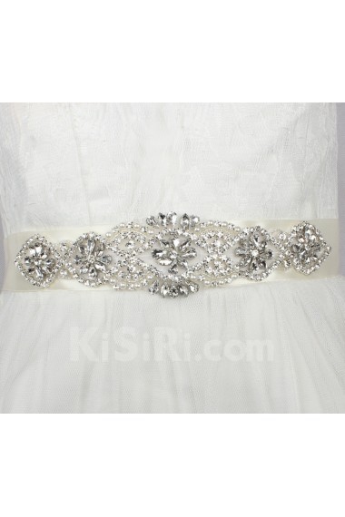 Handmade Rhinestone Wedding Sash