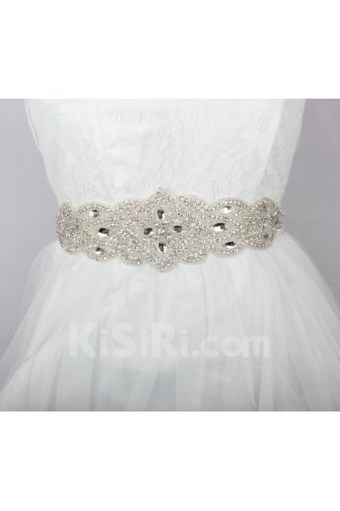 Luxurious Handmade Rhinestone Wedding Sash